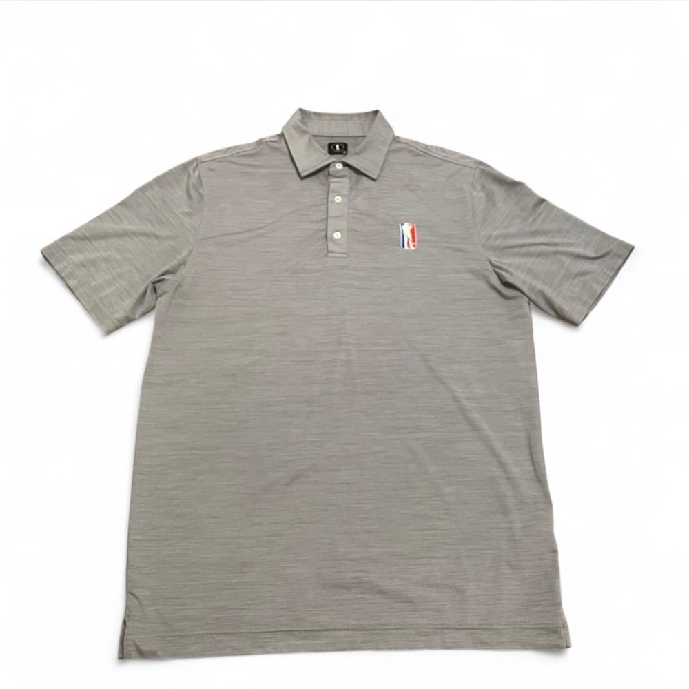 U Suck at Golf Gray Polo Shirt with Embroidered Logo